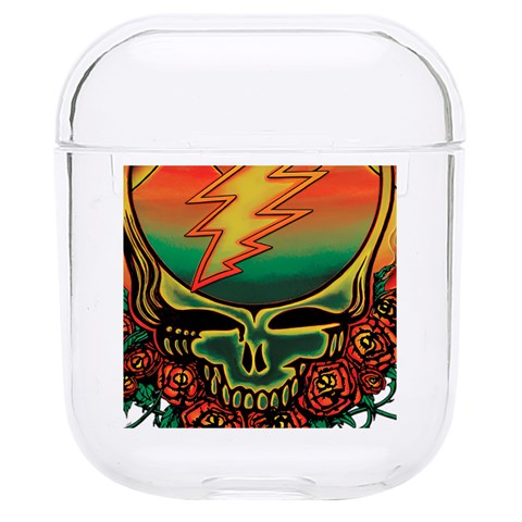 Grateful Steal Your Face Deadhead Hippie Logo Symbol Hard PC AirPods 1/2 Case from ArtsNow.com Front