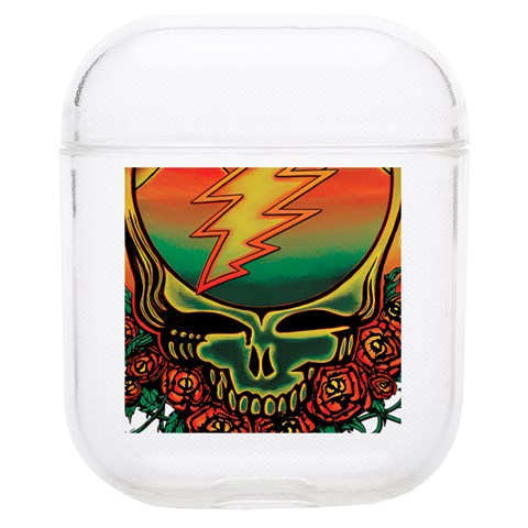 Grateful Steal Your Face Deadhead Hippie Logo Symbol Soft TPU AirPods 1/2 Case from ArtsNow.com Front