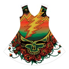 Grateful Steal Your Face Deadhead Hippie Logo Symbol Short Sleeve V Front