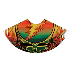 Grateful Steal Your Face Deadhead Hippie Logo Symbol Midi Sleeveless Dress from ArtsNow.com Skirt Back