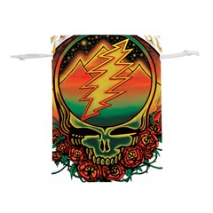 Grateful Steal Your Face Deadhead Hippie Logo Symbol Lightweight Drawstring Pouch (M) from ArtsNow.com Back