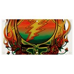 Grateful Steal Your Face Deadhead Hippie Logo Symbol Banner and Sign 4  x 2 