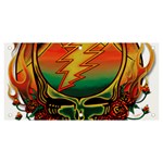 Grateful Steal Your Face Deadhead Hippie Logo Symbol Banner and Sign 6  x 3 