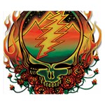 Grateful Steal Your Face Deadhead Hippie Logo Symbol Premium Plush Fleece Blanket (Small)