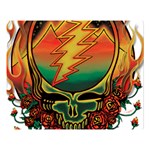 Grateful Steal Your Face Deadhead Hippie Logo Symbol Premium Plush Fleece Blanket (Large)