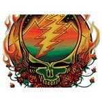 Grateful Steal Your Face Deadhead Hippie Logo Symbol Premium Plush Fleece Blanket (Extra Small)