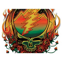 Grateful Steal Your Face Deadhead Hippie Logo Symbol Two Sides Premium Plush Fleece Blanket (Baby Size) from ArtsNow.com 40 x30  Blanket Back