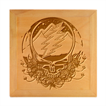 Grateful Steal Your Face Deadhead Hippie Logo Symbol Wood Photo Frame Cube