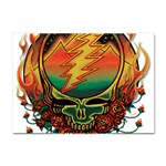 Grateful Steal Your Face Deadhead Hippie Logo Symbol Crystal Sticker (A4)