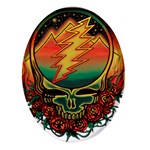 Grateful Steal Your Face Deadhead Hippie Logo Symbol Oval Glass Fridge Magnet (4 pack)