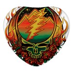 Grateful Steal Your Face Deadhead Hippie Logo Symbol Heart Glass Fridge Magnet (4 pack)