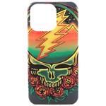 Grateful Steal Your Face Deadhead Hippie Logo Symbol iPhone 15 Pro Max Black UV Print PC Hardshell Case