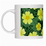 Bloom Flowering Yellow Blade Green White Mug