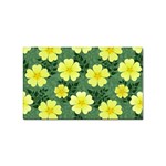 Bloom Flowering Yellow Blade Green Sticker (Rectangular)