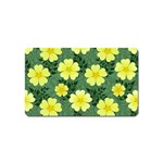 Bloom Flowering Yellow Blade Green Magnet (Name Card)