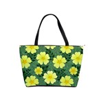 Bloom Flowering Yellow Blade Green Classic Shoulder Handbag