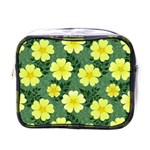 Bloom Flowering Yellow Blade Green Mini Toiletries Bag (One Side)