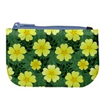 Bloom Flowering Yellow Blade Green Large Coin Purse