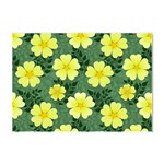 Bloom Flowering Yellow Blade Green Crystal Sticker (A4)