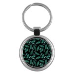 Leaves Pattern Abstract Blade Key Chain (Round)