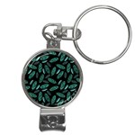 Leaves Pattern Abstract Blade Nail Clippers Key Chain