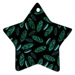 Leaves Pattern Abstract Blade Star Ornament (Two Sides)