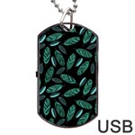 Leaves Pattern Abstract Blade Dog Tag USB Flash (One Side)