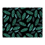 Leaves Pattern Abstract Blade Two Sides Premium Plush Fleece Blanket (Mini)