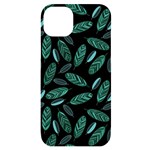 Leaves Pattern Abstract Blade iPhone 14 Plus Black UV Print Case