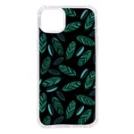 Leaves Pattern Abstract Blade iPhone 14 Plus TPU UV Print Case