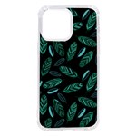 Leaves Pattern Abstract Blade iPhone 14 Pro Max TPU UV Print Case