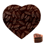 Leaves Pattern Abstract Blade Heart Wood Jewelry Box