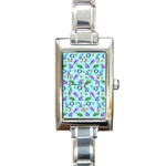 Sea Ocean Sealife Turtle Jellyfish Rectangle Italian Charm Watch