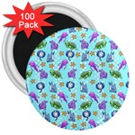 Sea Ocean Sealife Turtle Jellyfish 3  Magnets (100 pack)