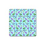 Sea Ocean Sealife Turtle Jellyfish Square Magnet