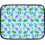 Sea Ocean Sealife Turtle Jellyfish Fleece Blanket (Mini)