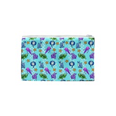 Sea Ocean Sealife Turtle Jellyfish Cosmetic Bag (Small) from ArtsNow.com Back