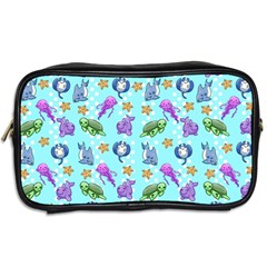 Sea Ocean Sealife Turtle Jellyfish Toiletries Bag (Two Sides) from ArtsNow.com Back