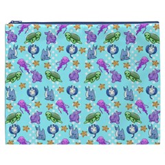 Sea Ocean Sealife Turtle Jellyfish Cosmetic Bag (XXXL) from ArtsNow.com Front