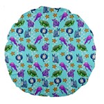 Sea Ocean Sealife Turtle Jellyfish Large 18  Premium Round Cushions