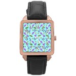 Sea Ocean Sealife Turtle Jellyfish Rose Gold Leather Watch 