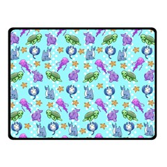 Sea Ocean Sealife Turtle Jellyfish Two Sides Fleece Blanket (Small) from ArtsNow.com 45 x34  Blanket Front