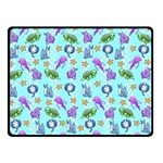 Sea Ocean Sealife Turtle Jellyfish Two Sides Fleece Blanket (Small)