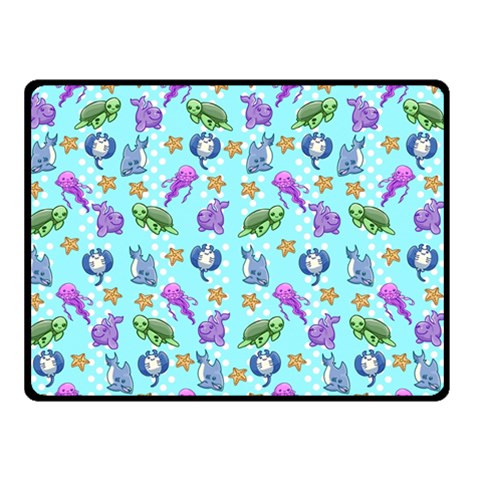 Sea Ocean Sealife Turtle Jellyfish Two Sides Fleece Blanket (Small) from ArtsNow.com 45 x34  Blanket Back