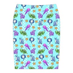 Sea Ocean Sealife Turtle Jellyfish Midi Wrap Pencil Skirt from ArtsNow.com Back