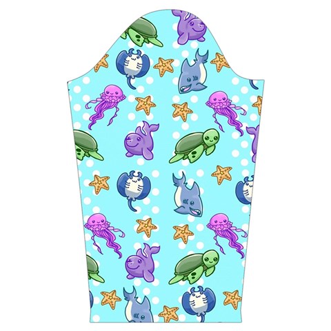 Sea Ocean Sealife Turtle Jellyfish Kids  Long Sleeve Velvet Lounge Robe from ArtsNow.com Sleeve Right