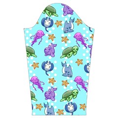 Sea Ocean Sealife Turtle Jellyfish Kids  Long Sleeve Velvet Lounge Robe from ArtsNow.com Sleeve Left