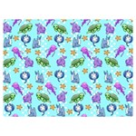 Sea Ocean Sealife Turtle Jellyfish Premium Plush Fleece Blanket (Extra Small)