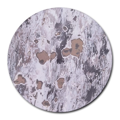 Cracked Marble Symphony Pattern Design Round Mousepad from ArtsNow.com Front