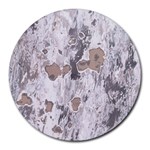 Cracked Marble Symphony Pattern Design Round Mousepad